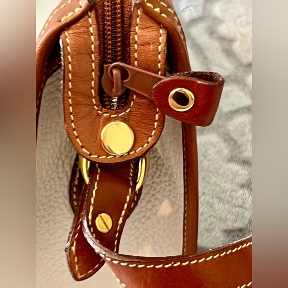 Hunt Club White & Brown Leather Crossbody Bag - Picture 14 of 15